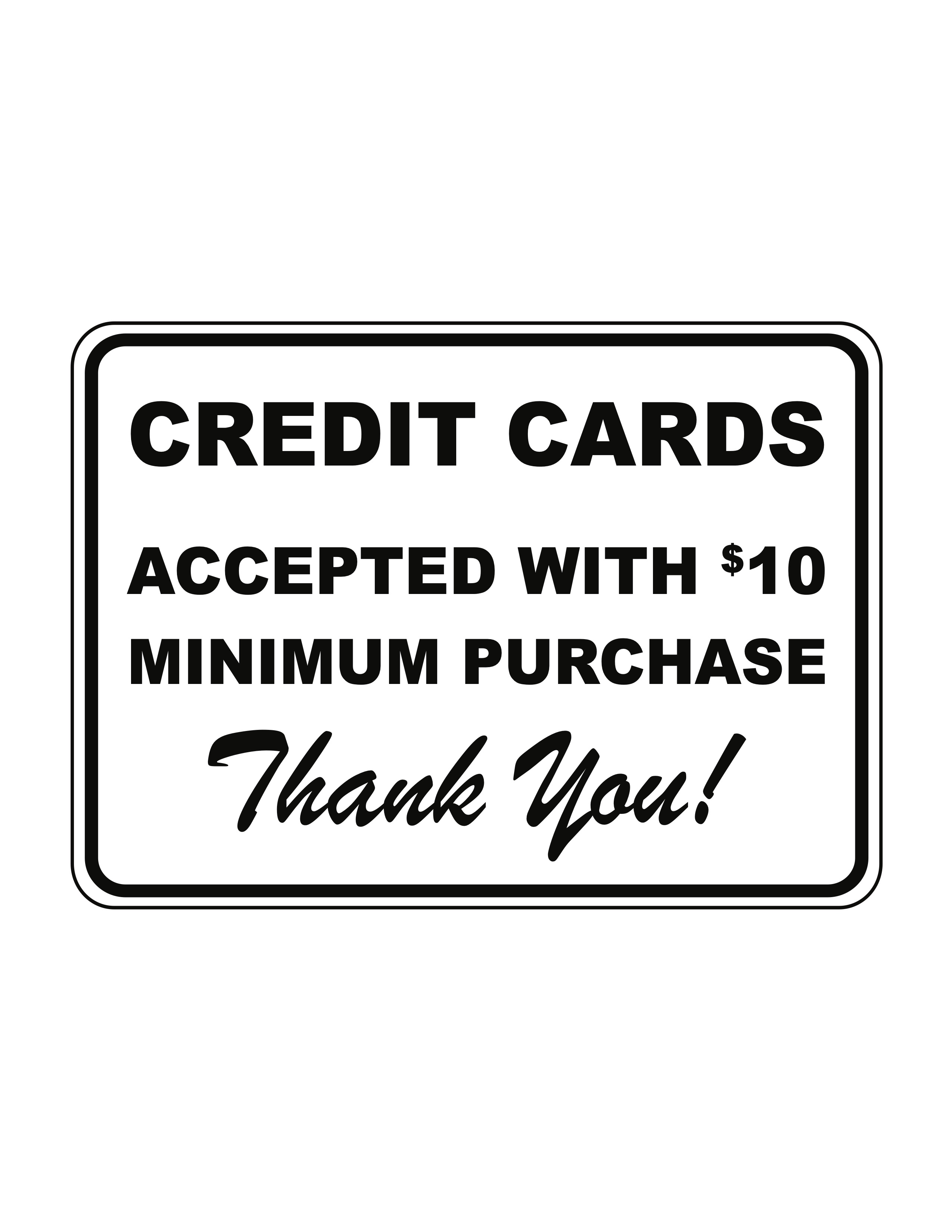 Credit Card Minimum